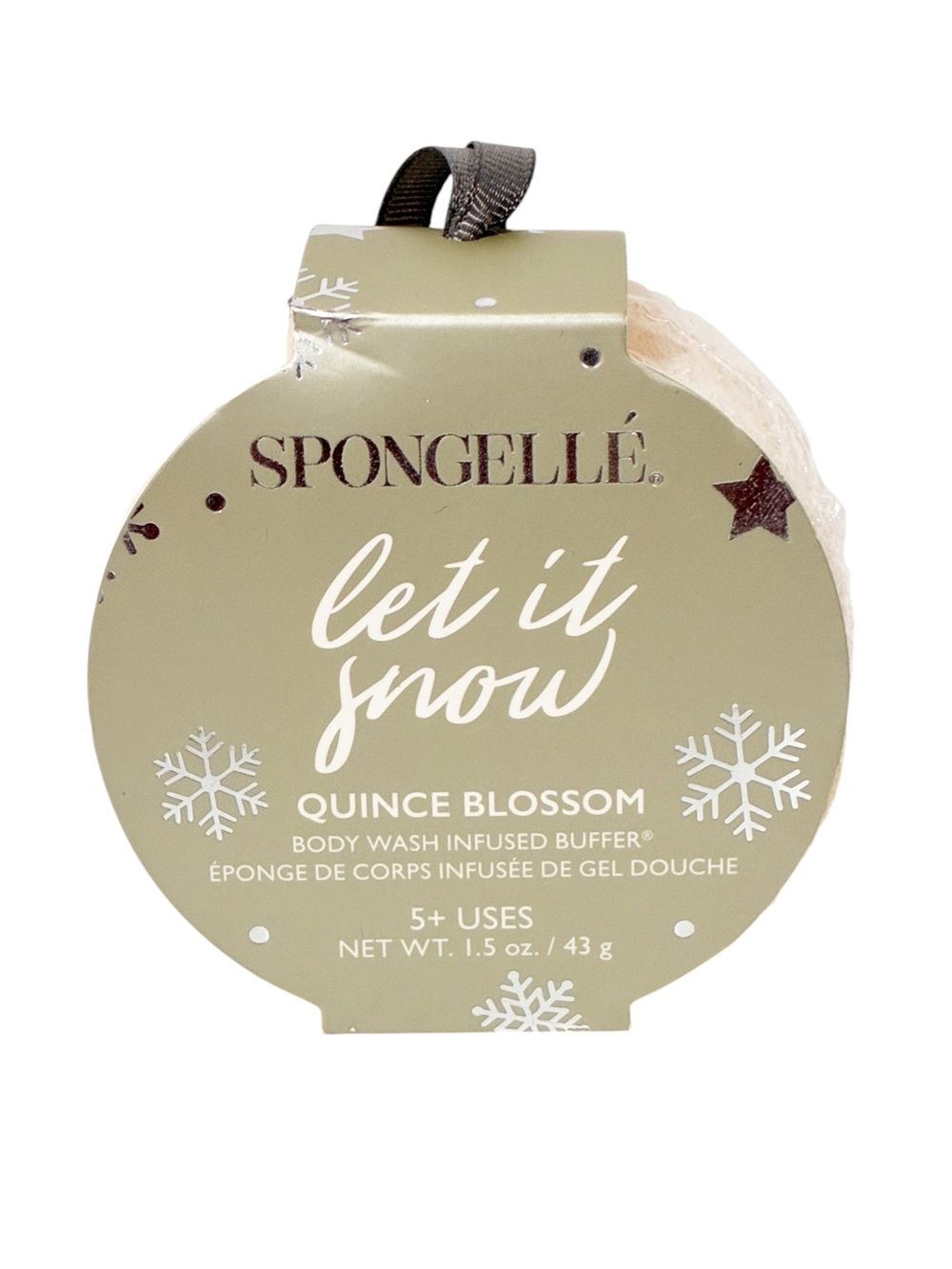SPONGELLE HOLIDAY ORNAMENT BUFFER Quince Blossom Skincare Wash NEW